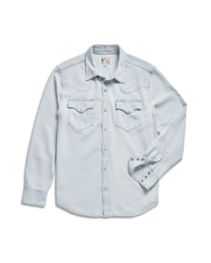 Men's Denim Long Sleeve Pearl Snap