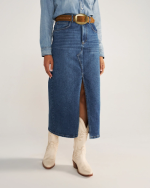 Women's Denim Midi Skirt